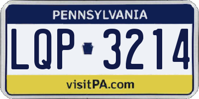 PA license plate LQP3214