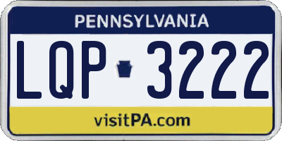 PA license plate LQP3222