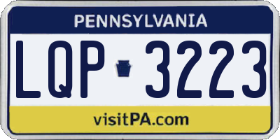 PA license plate LQP3223