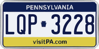 PA license plate LQP3228