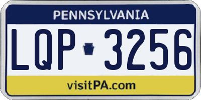 PA license plate LQP3256
