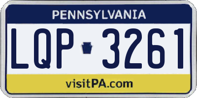 PA license plate LQP3261