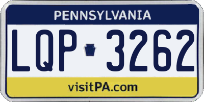 PA license plate LQP3262