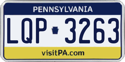 PA license plate LQP3263