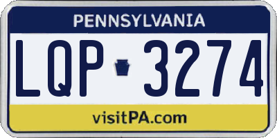 PA license plate LQP3274