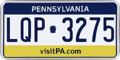 PA license plate LQP3275