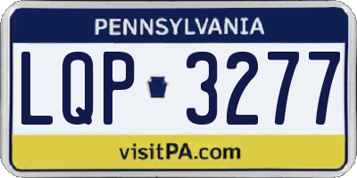 PA license plate LQP3277