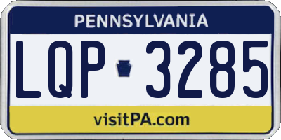 PA license plate LQP3285