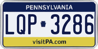 PA license plate LQP3286