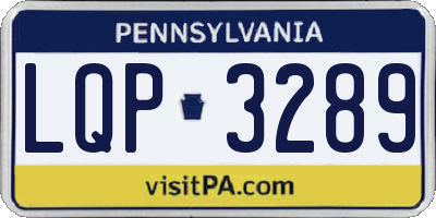 PA license plate LQP3289
