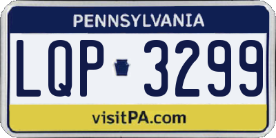 PA license plate LQP3299