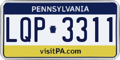 PA license plate LQP3311