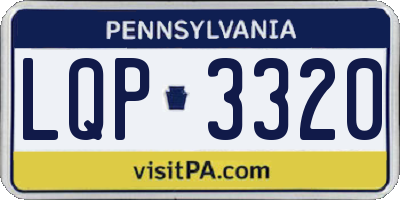 PA license plate LQP3320