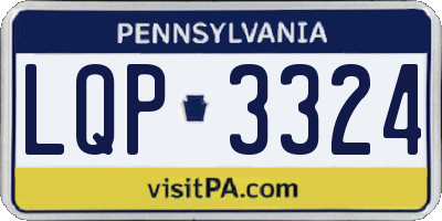 PA license plate LQP3324