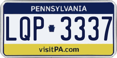 PA license plate LQP3337