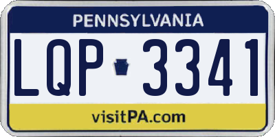 PA license plate LQP3341