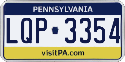 PA license plate LQP3354