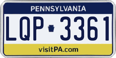 PA license plate LQP3361