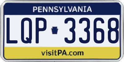 PA license plate LQP3368