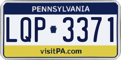 PA license plate LQP3371