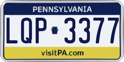 PA license plate LQP3377