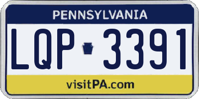 PA license plate LQP3391