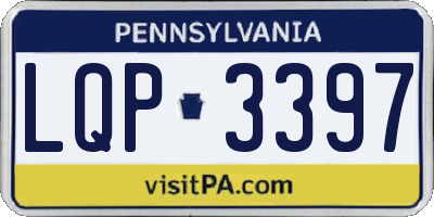 PA license plate LQP3397