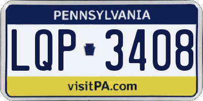 PA license plate LQP3408