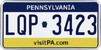 PA license plate LQP3423
