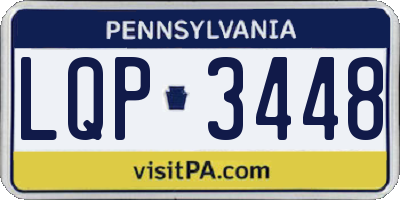 PA license plate LQP3448