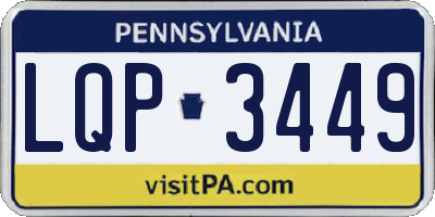 PA license plate LQP3449