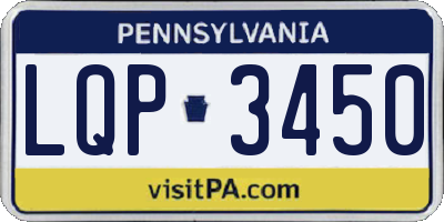 PA license plate LQP3450