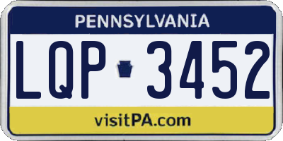 PA license plate LQP3452