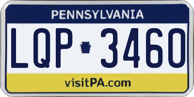 PA license plate LQP3460