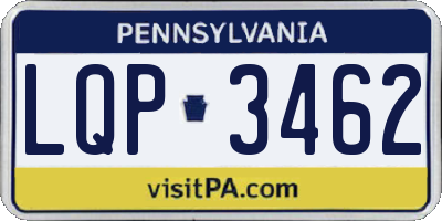 PA license plate LQP3462