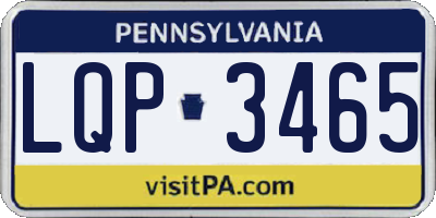 PA license plate LQP3465