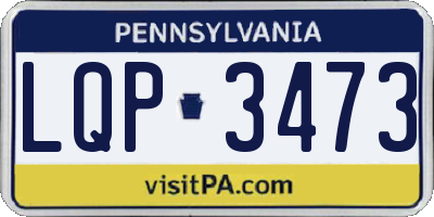 PA license plate LQP3473