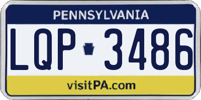PA license plate LQP3486