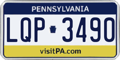 PA license plate LQP3490