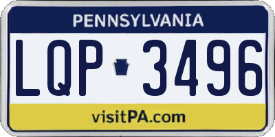 PA license plate LQP3496