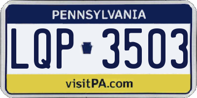 PA license plate LQP3503
