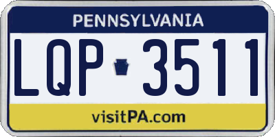 PA license plate LQP3511