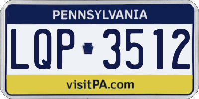 PA license plate LQP3512