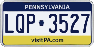 PA license plate LQP3527