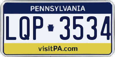 PA license plate LQP3534