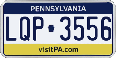 PA license plate LQP3556