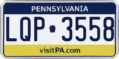 PA license plate LQP3558