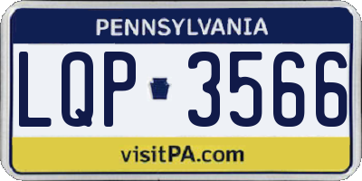 PA license plate LQP3566