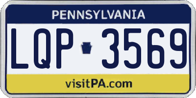 PA license plate LQP3569