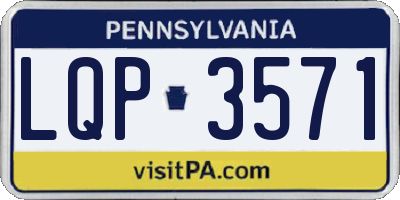 PA license plate LQP3571